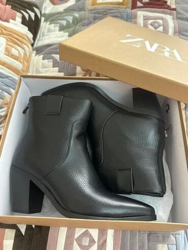 Туфли: Сапоги, 38, Zara, Новый, цвет - Черный, Платная доставка — 5