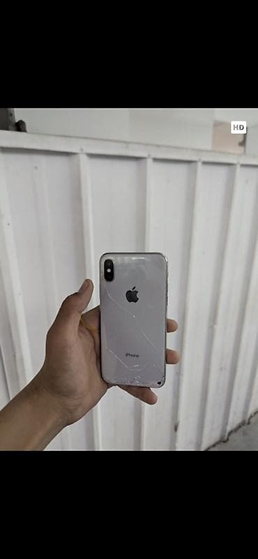 телефон экран: IPhone X, Б/у, 256 ГБ, Серебристый, Чехол, 100 % — 1
