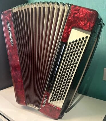 микрофон для озвучки видео купить: Аккордеон Weltmeister Stella, красный перламутровый корпус. Аккордеон — 4