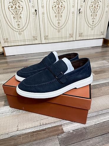 greyder обувь: Мужские туфли, 40, Loro Piana, Б/у, цвет - Синий, Самовывоз, Платная доставка — 4