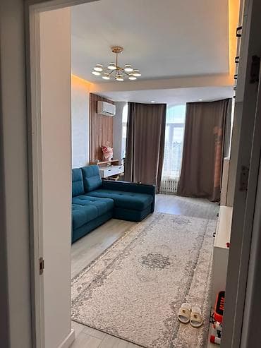 Квартиры: 1 комната, 46 м², Асанбай мкр Элитка, 9 этаж, Евроремонт — 1