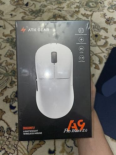 attack shark: БЕЛАЯ ATK GEAR A9 Pro Max 2.0 — легкая беспроводная игровая мышь — 4