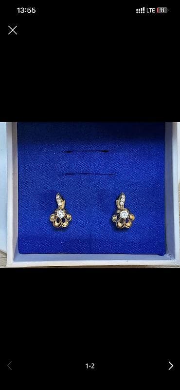 калсо золото: Золотые серьги, 2 пары в комплекте. ( за 2 пары) 1) Миниатюрные — 4