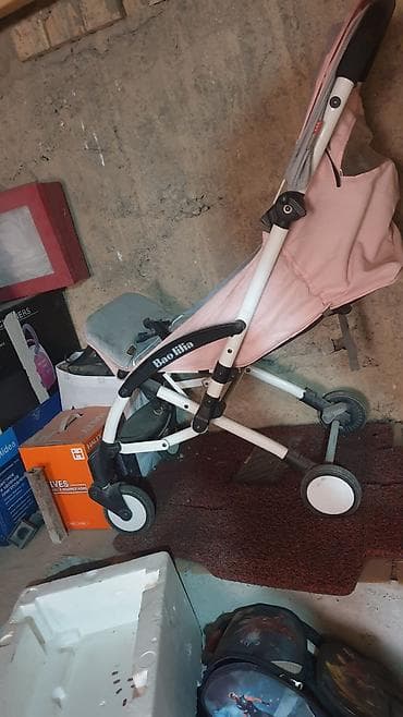 детские коляски 4 в 1: Коляска, Другой бренд, цвет - Розовый, Б/у, Самовывоз — 1