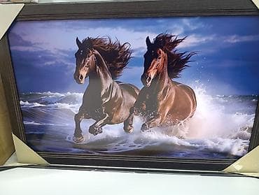 Настенные картины в рамах — фотопостеры с пейзажами и лошадьми