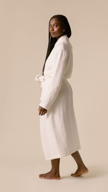 домашние халаты больших размеров: Халат, Муслин, M, 3XL, 5XL — 6