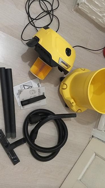 karcher: Пылесос, Karcher, Строительный, Сухая, Смешанная, Влажная, Контейнер, Мешок, Циклонный фильтр — 4