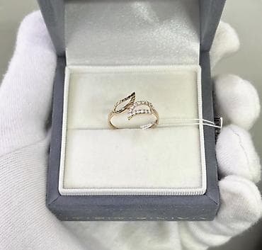 зикр ринг: Кольцо, Коктейльное, Проба 375, Женские, Фианит, Новый — 1