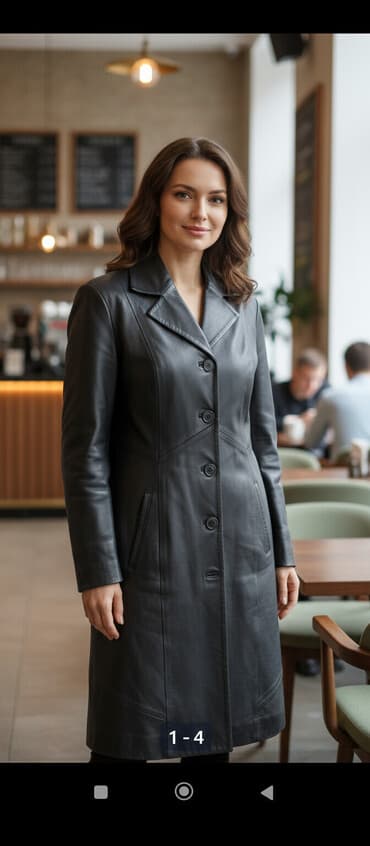 плащи от дождя: Продам плащ кожаный длинныйТурция.Разм 48. Пуховик — 1