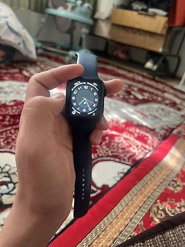 Башка акылдуу сааттар: Люкс реплика Смарт-часы в стиле Apple Watch, корпус темный, ремешок — 1