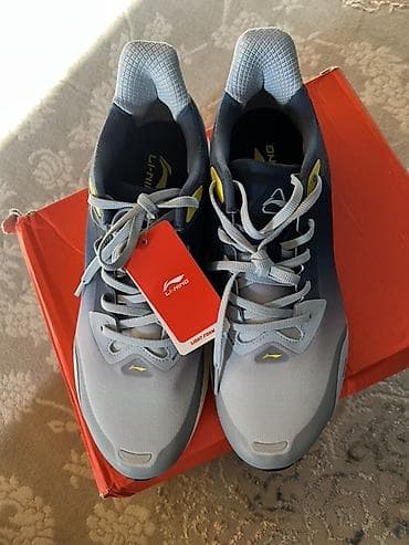 обувы: Кроссовки Li-Ning (серо-сине-голубые) - Легкая амортизирующая подошва — 3