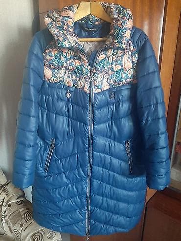 side by side: Пуховик, По колено, Китай, С капюшоном, 3XL — 1