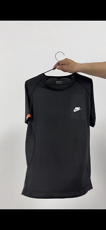 черная рубашка с коротким рукавом мужская: Мужская футболка, L, XL, 2XL, Nike, Новый, цвет - Черный, Самовывоз, Бесплатная доставка, Платная доставка — 3
