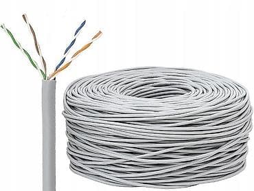 кабель мед: Витая пара UTP, 4 пары (8 жил), серый кабель для локальных сетей и — 1
