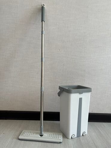Швабра с отжимом и ведром. Состояние нового! Прочная, удобная
