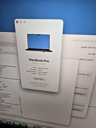 mi tab: Apple MacBook Pro 16″ M4 Pro 24/512gb без зарядки, только ноутбук из — 5