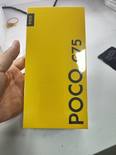 телефон купитт: Poco C75, Новый, 256 ГБ, цвет - Черный, 2 SIM — 1