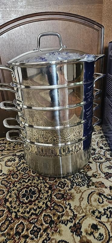 lalafo macbook: Многоярусная пароварка MGFR (Mrs. Rose) MR-2075-32, 6 предметов - — 9