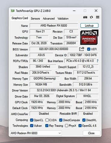 ssd 128: Видеокарта, Б/у, AMD, Radeon RX, 16 ГБ, Для ПК — 8