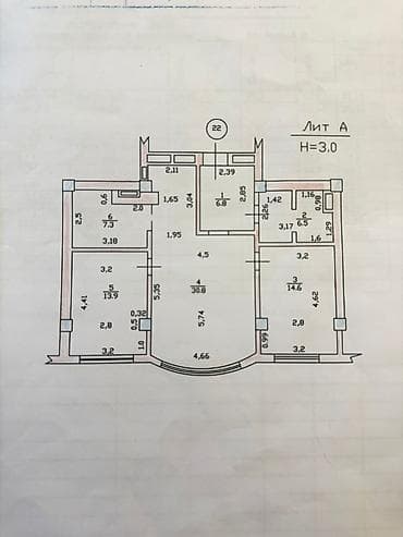 red centr: 3 комнаты, 79 м², Элитка, 8 этаж, Дизайнерский ремонт — 3
