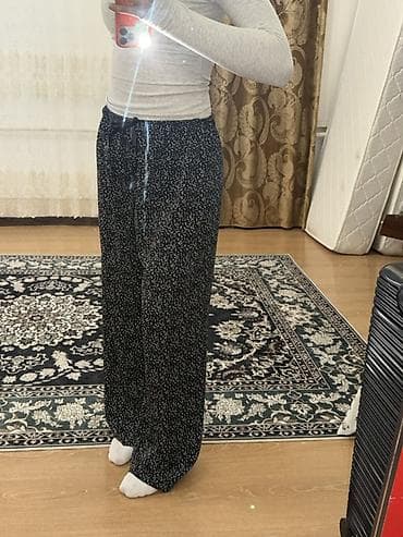 корейский одежда: Брюки Широкие, Лето, Made in KG, Новый, M, L, XL — 4