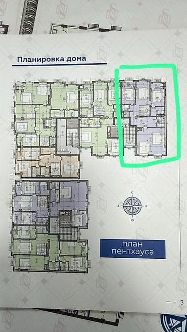 central park: 5 и более комнат, 155 м², Элитка, Пентхаус этаж, Готовая ПСО (под самоотделку) — 1