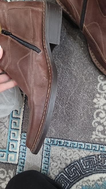 подставка для обувь: Мужские кожаные полуботинки-ботинки DANTEL - Материал: натуральная — 2