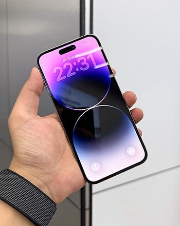 purple guy: IPhone 14 Pro Max, Б/у, 128 ГБ, Deep Purple, Защитное стекло, Чехол, В рассрочку, 79 % — 1