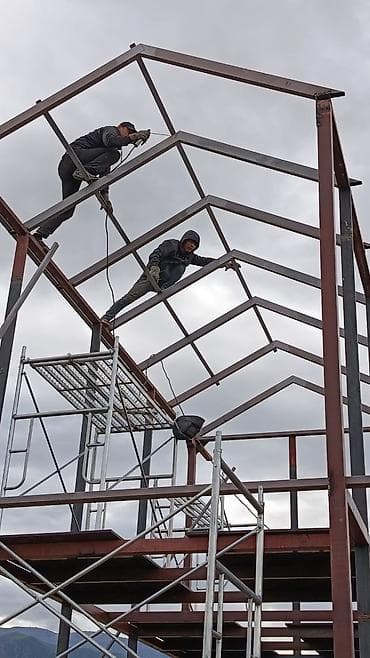 фасад жумуш: Каркастар жасоо Материалы: Металл, Кепилдиги — 2