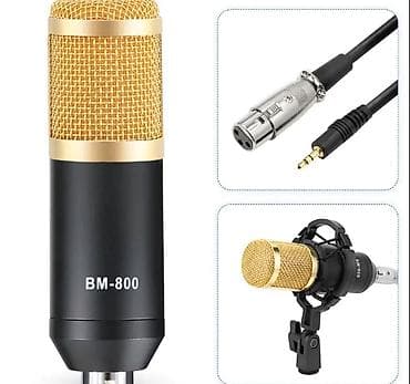 Аксессуарлар: Профессиональный студийный микрофон BM800 Конденсаторный микрофон для — 3