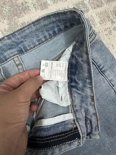 футболка hba: Джинсы, Прямые, Китай, Средняя талия, Стрейч, M — 2