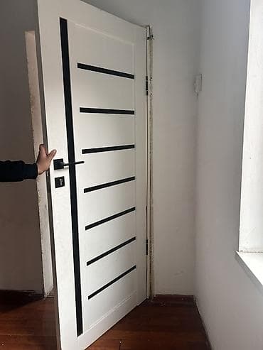 solutions upper: Межкомнатная дверь белая с горизонтальными вставками Без рамы - — 1