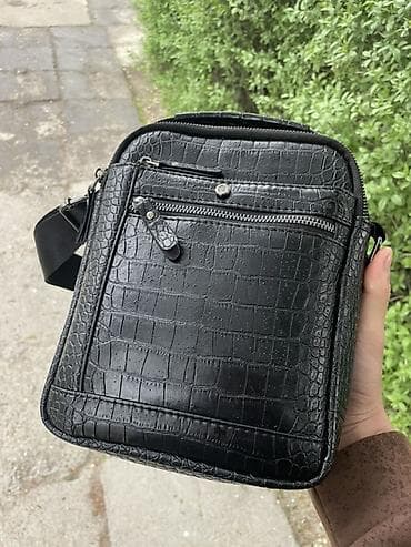 Butun экокожа LUX Сумка через плечо, компактная, черного цвета, с