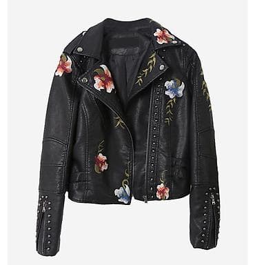 leather jacket: Кожаная куртка, Косуха, Экокожа, Укороченная модель, S — 1