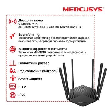 вифи: Новинка! 6 антенн! Двухдиапазонный гигабитный Wi-Fi роутер MR50G. Два — 3
