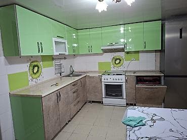 Кухонный гарнитур, цвет - Зеленый