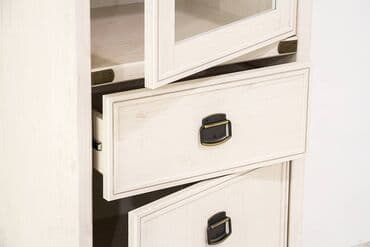 книжный шкаф для дома: Шкаф витрина 2Д (Magellan 1V1D1S), коллекции Магеллан, Сосна Винтаж — 7