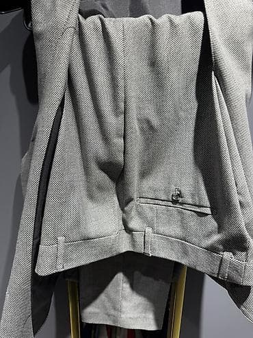 Домашние костюмы: Мужская классическая жилетка и штаны серого цвета - Крой — 2