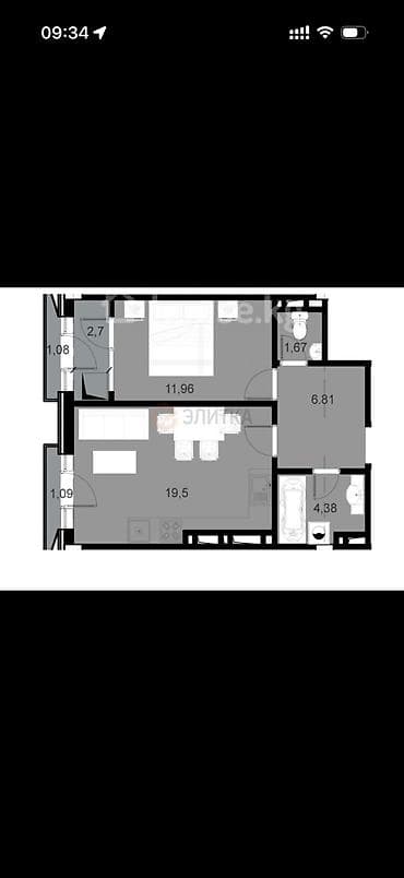 общежитие купить: 1 комната, 50 м², Элитка, 16 этаж, Готовая ПСО (под самоотделку) — 9