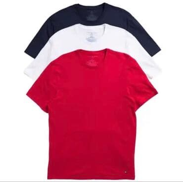 Футболкалар: TOMMY HILFIGER. Набор из 3 хлопковых футболок с круглым вырезом. Набор — 2