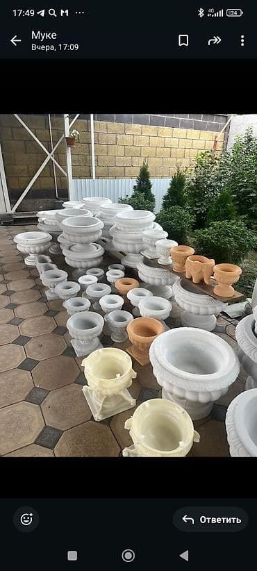 не нужное: Декоративные уличные вазоны/кашпо из бетона - Материал: архитектурный — 5