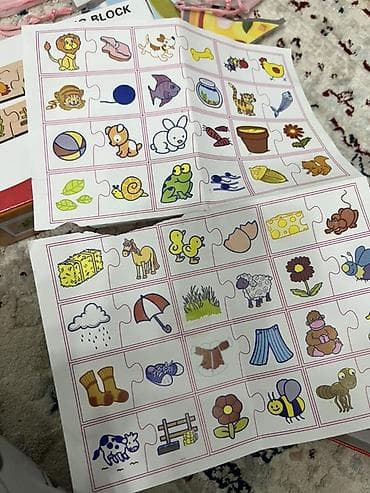 3д пазлы: Деревянный развивающий пазл-набор Building Block Matching (для детей — 4