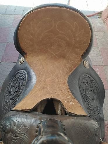 тор рыба: Западное кожаное седло для лошади с полной упряжью - Тип — 4