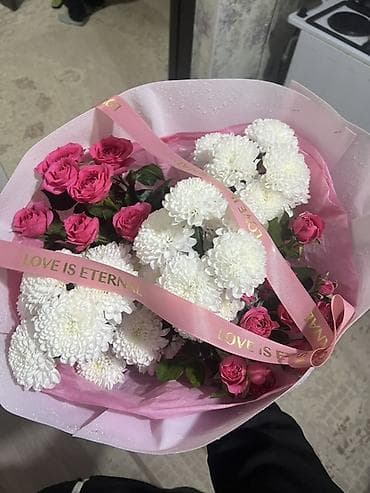 цветы сердце матери: Авторский букет в нежно‑розовой упаковке. Получили сегодня утром — 1