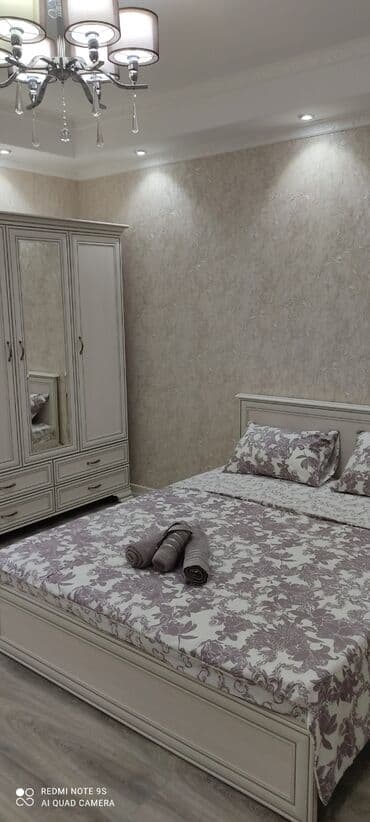 квартира на ночь в бишкеке: 2 комнаты, Душевая кабина, Постельное белье, Кондиционер — 1