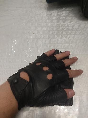 перчатки кожа: Перчатки, варежки, Унисекс, Б/у, цвет - Черный — 6
