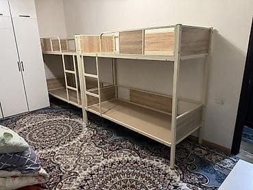 Керебеттер: Балдар үчүн эки ярустуу, Жаңы, Темир, түсү - Ак — 9