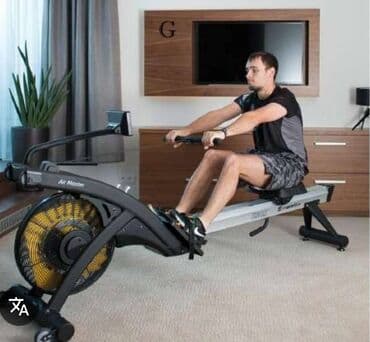 купить эллипсоидный тренажёр: Гребной тренажер с воздушным сопротивлением. Оснащен регулируемыми — 2