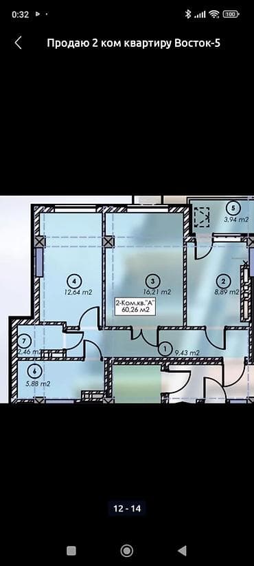 red centr: 2 комнаты, 60 м², Элитка, 5 этаж, Евроремонт — 9