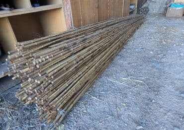 для растений: 1)Бамбуковые стебли (тростники) для декора и садовых работ. 2)Панно — 3